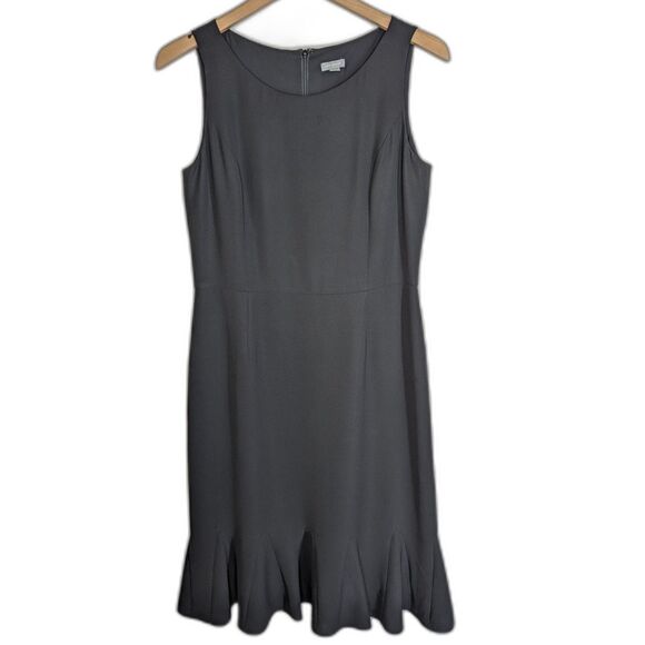 Ann Taylor Dresses & Skirts - Ann Taylor 100% Silk Black Sheath Dress Size 6 Ruffle Hem Classic Office Work